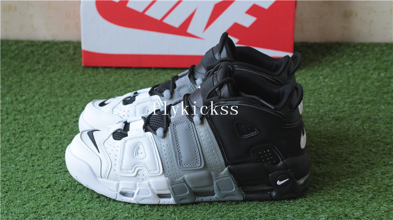 Nike Air More Uptempo Tri Color Black Grey White